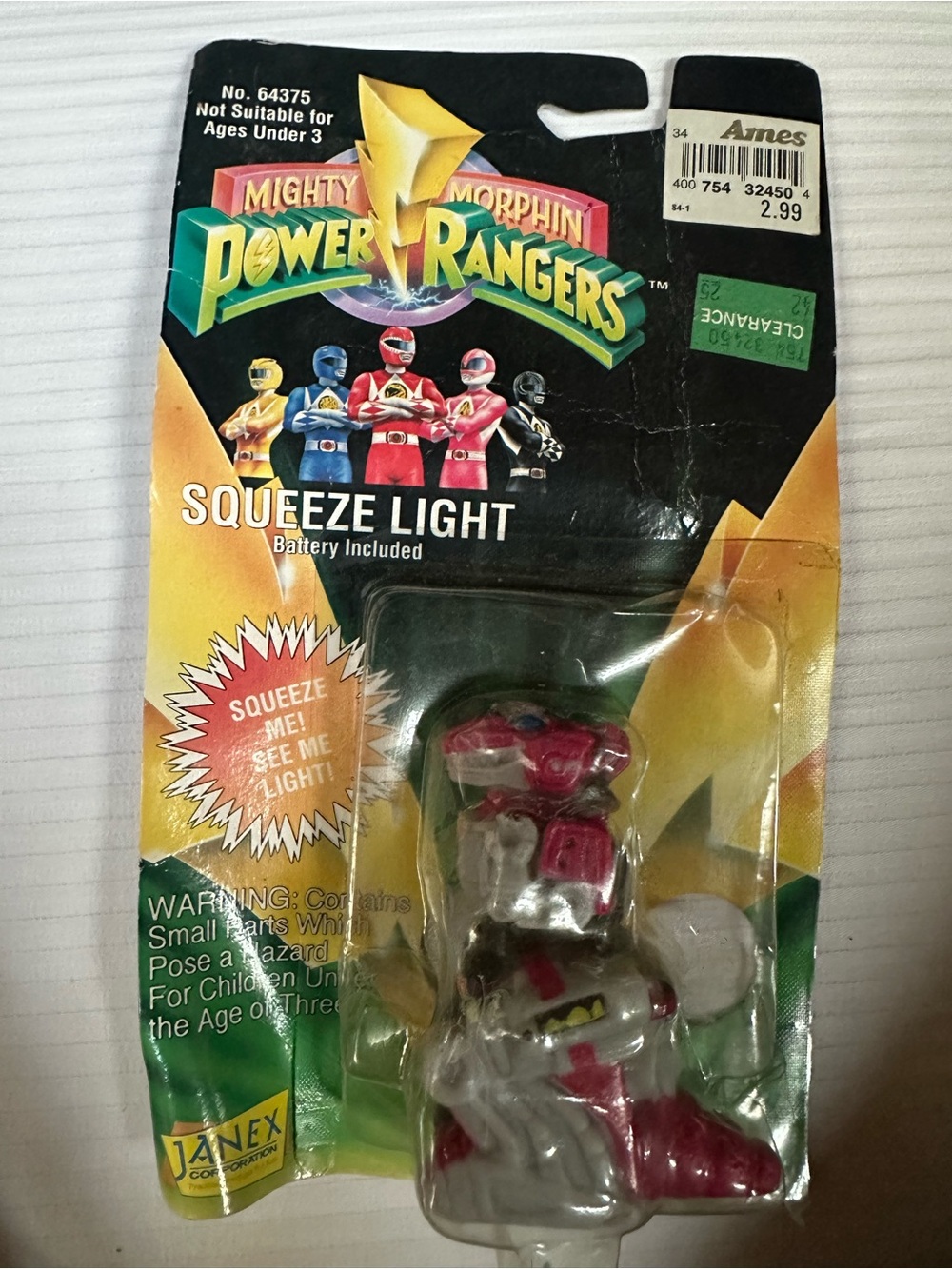 Vintage 1994 Power Rangers Dragonzord Squeeze Light